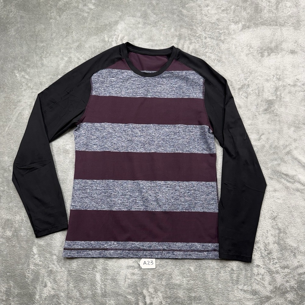 Lululemon Striped Long Sleeve Pullover Athletic Shirt Size Men's X- large